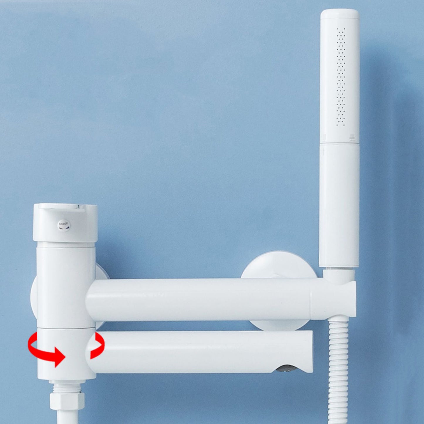 Metal Modern Bathroom Faucet White Single Handle Bath Filler Trim Clearhalo 'Bathroom Remodel & Bathroom Fixtures' 'Bathtub Faucets' 'bathtub_faucets' 'Home Improvement' 'home_improvement' 'home_improvement_bathtub_faucets' 7032416