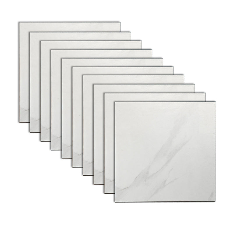 Square Wall and Floor Tile Straight Edge Pure Color Wall and Floor Tile White Clearhalo 'Floor Tiles & Wall Tiles' 'floor_tiles_wall_tiles' 'Flooring 'Home Improvement' 'home_improvement' 'home_improvement_floor_tiles_wall_tiles' Walls and Ceiling' 7032597