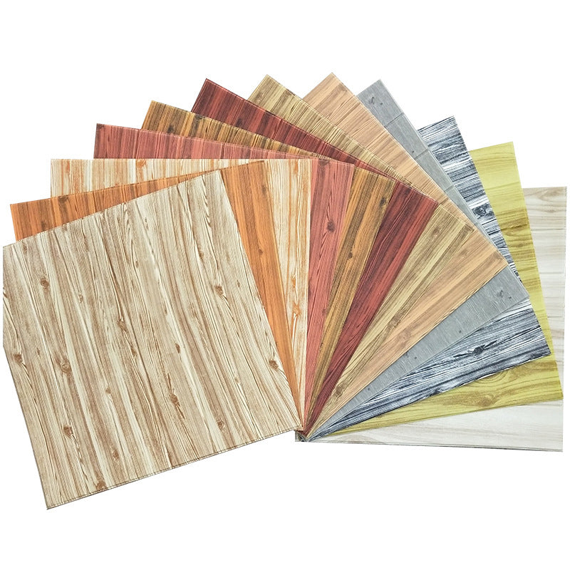 Modern Tin Backsplash Paneling Smooth Wall Ceiling Wood Board Set of 6 Clearhalo 'Flooring 'Home Improvement' 'home_improvement' 'home_improvement_wall_paneling' 'Wall Paneling' 'wall_paneling' 'Walls & Ceilings' Walls and Ceiling' 7032657