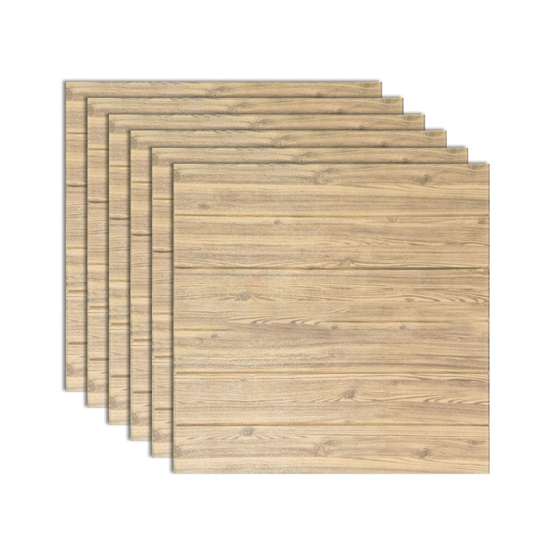 Modern Tin Backsplash Paneling Smooth Wall Ceiling Wood Board Set of 6 Natural Clearhalo 'Flooring 'Home Improvement' 'home_improvement' 'home_improvement_wall_paneling' 'Wall Paneling' 'wall_paneling' 'Walls & Ceilings' Walls and Ceiling' 7032670