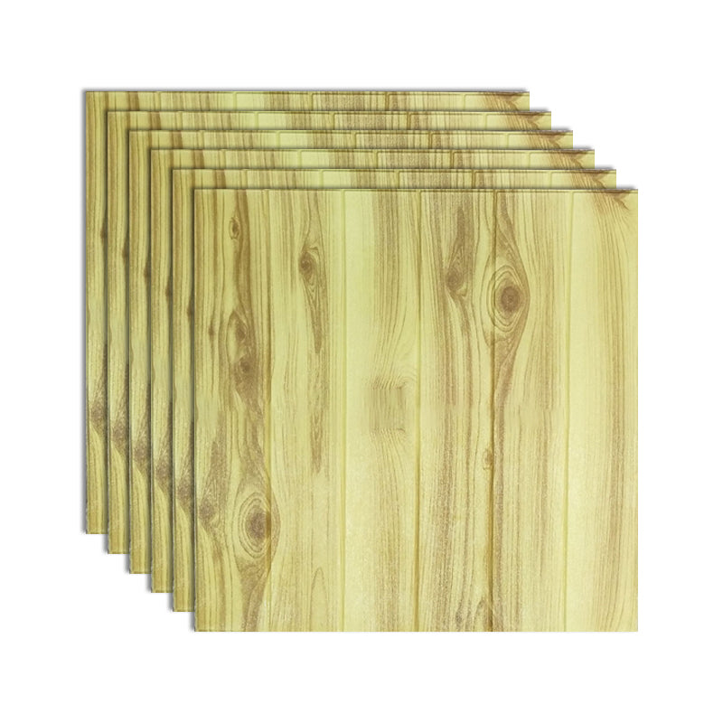 Modern Tin Backsplash Paneling Smooth Wall Ceiling Wood Board Set of 6 Green Gray Clearhalo 'Flooring 'Home Improvement' 'home_improvement' 'home_improvement_wall_paneling' 'Wall Paneling' 'wall_paneling' 'Walls & Ceilings' Walls and Ceiling' 7032672