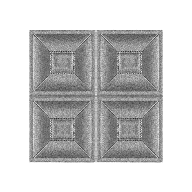 Gorgeous Style Wall Plank 3D Print Bathroom Living Room Wall Panels with Upholstered Silver Gray 1 Piece Clearhalo 'Flooring 'Home Improvement' 'home_improvement' 'home_improvement_wall_paneling' 'Wall Paneling' 'wall_paneling' 'Walls & Ceilings' Walls and Ceiling' 7032810