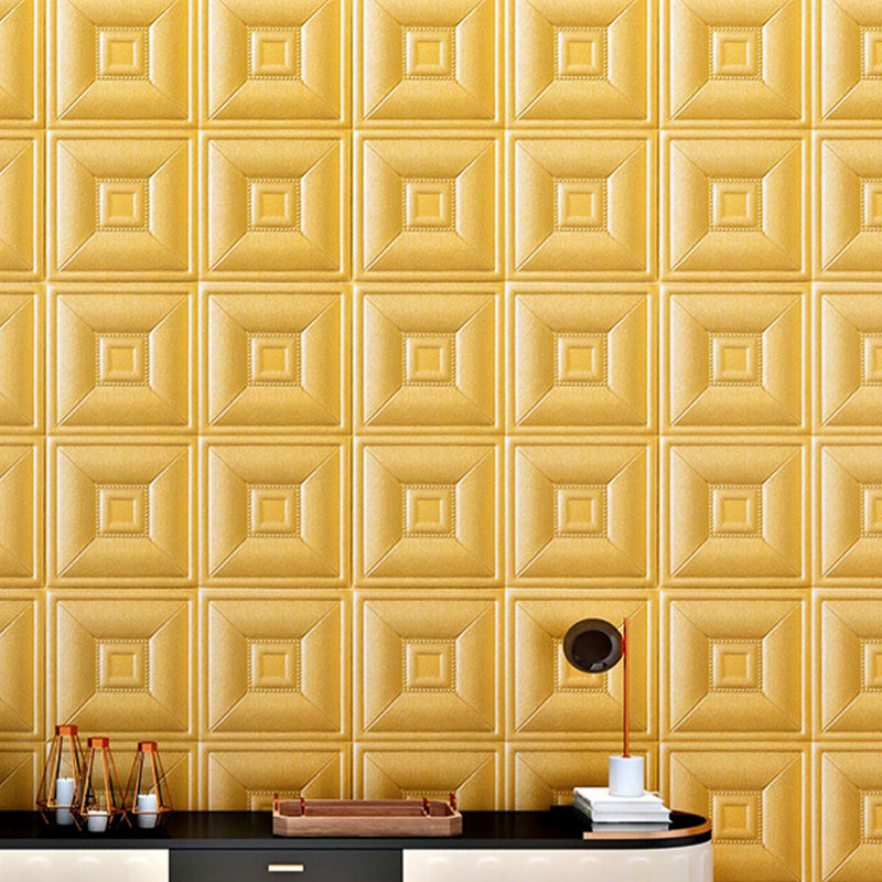 Gorgeous Style Wall Plank 3D Print Bathroom Living Room Wall Panels with Upholstered Gold Clearhalo 'Flooring 'Home Improvement' 'home_improvement' 'home_improvement_wall_paneling' 'Wall Paneling' 'wall_paneling' 'Walls & Ceilings' Walls and Ceiling' 7032817