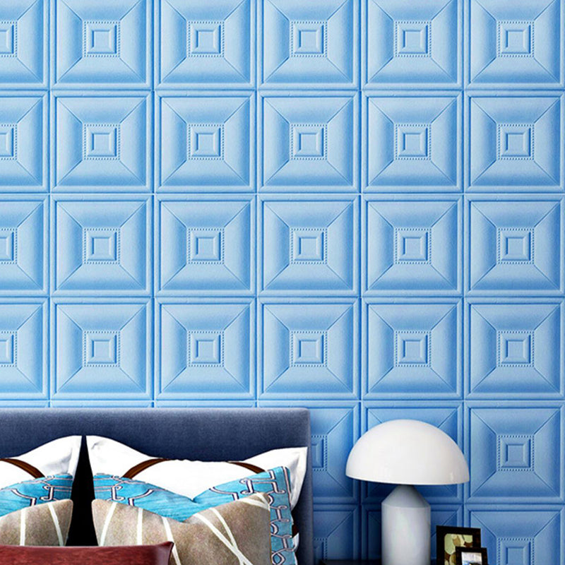 Gorgeous Style Wall Plank 3D Print Bathroom Living Room Wall Panels with Upholstered Light Blue Clearhalo 'Flooring 'Home Improvement' 'home_improvement' 'home_improvement_wall_paneling' 'Wall Paneling' 'wall_paneling' 'Walls & Ceilings' Walls and Ceiling' 7032821