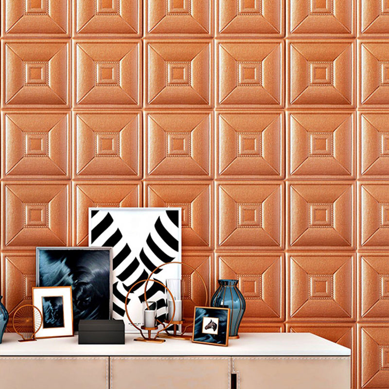 Gorgeous Style Wall Plank 3D Print Bathroom Living Room Wall Panels with Upholstered Coppery Clearhalo 'Flooring 'Home Improvement' 'home_improvement' 'home_improvement_wall_paneling' 'Wall Paneling' 'wall_paneling' 'Walls & Ceilings' Walls and Ceiling' 7032823