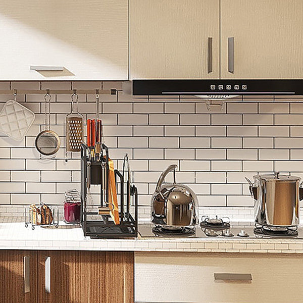 White Peel & Stick Tile Plastic Grid Wallpaper for Kitchen and Bathroom Backsplash Clearhalo 'Flooring 'Home Improvement' 'home_improvement' 'home_improvement_peel_stick_blacksplash' 'Peel & Stick Backsplash Tile' 'peel_stick_blacksplash' 'Walls & Ceilings' Walls and Ceiling' 7032902