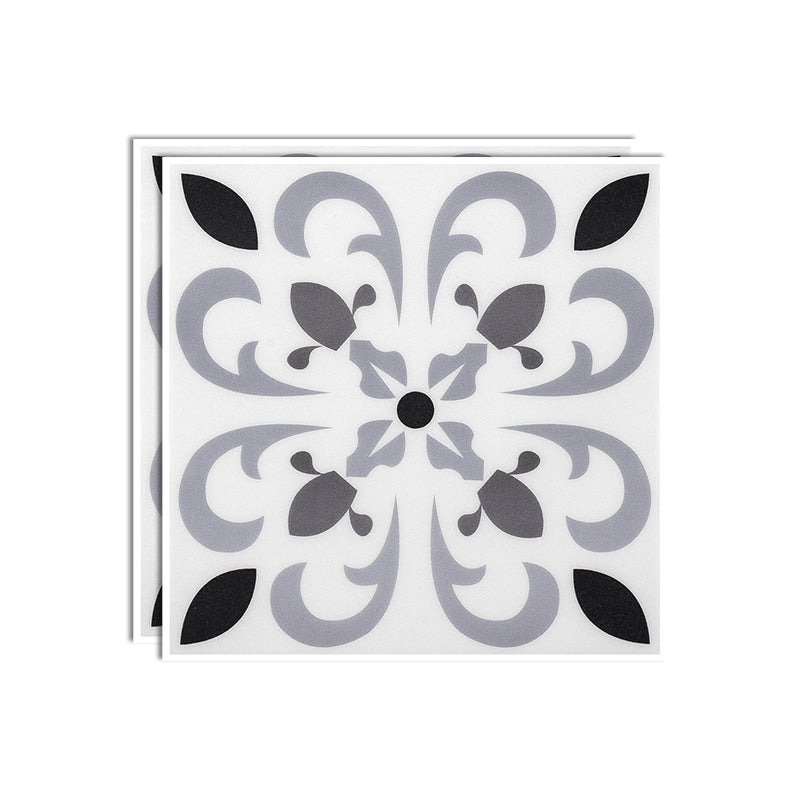 Print Plastic Peel & Stick Tile Field Tile for Kitchen and Bathroom Backsplash Dark Gray Clearhalo 'Flooring 'Home Improvement' 'home_improvement' 'home_improvement_peel_stick_blacksplash' 'Peel & Stick Backsplash Tile' 'peel_stick_blacksplash' 'Walls & Ceilings' Walls and Ceiling' 7032911