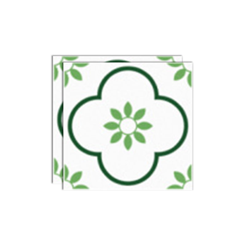 Print Plastic Peel & Stick Tile Field Tile for Kitchen and Bathroom Backsplash Green Clearhalo 'Flooring 'Home Improvement' 'home_improvement' 'home_improvement_peel_stick_blacksplash' 'Peel & Stick Backsplash Tile' 'peel_stick_blacksplash' 'Walls & Ceilings' Walls and Ceiling' 7032913