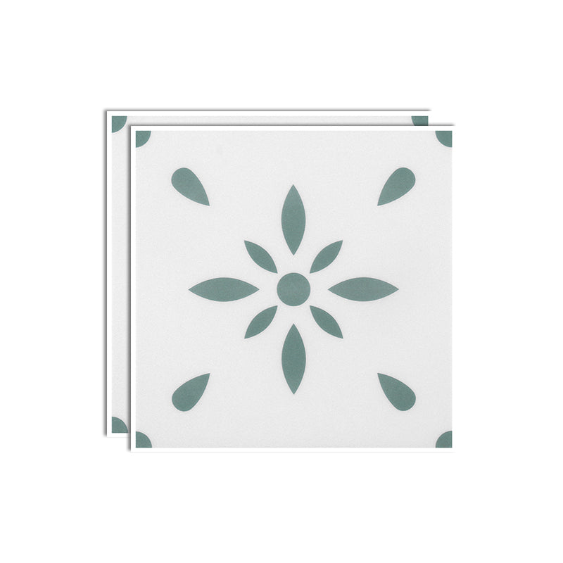 Print Plastic Peel & Stick Tile Field Tile for Kitchen and Bathroom Backsplash Light Green Clearhalo 'Flooring 'Home Improvement' 'home_improvement' 'home_improvement_peel_stick_blacksplash' 'Peel & Stick Backsplash Tile' 'peel_stick_blacksplash' 'Walls & Ceilings' Walls and Ceiling' 7032915