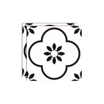 Print Plastic Peel & Stick Tile Field Tile for Kitchen and Bathroom Backsplash Black White Clearhalo 'Flooring 'Home Improvement' 'home_improvement' 'home_improvement_peel_stick_blacksplash' 'Peel & Stick Backsplash Tile' 'peel_stick_blacksplash' 'Walls & Ceilings' Walls and Ceiling' 7032919