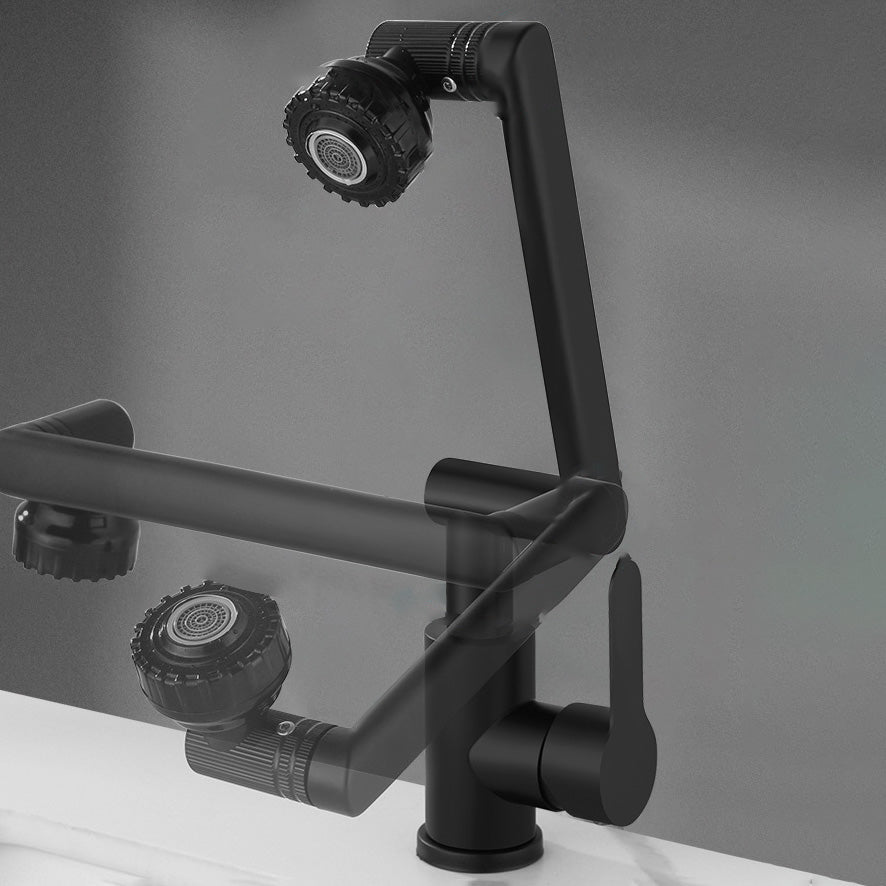 Kitchen Faucet Universal Head Rod Handle Kitchen Faucet Hot and Cold Controlled Faucet Clearhalo 'Home Improvement' 'home_improvement' 'home_improvement_kitchen_faucets' 'Kitchen Faucets' 'Kitchen Remodel & Kitchen Fixtures' 'Kitchen Sinks & Faucet Components' 'kitchen_faucets' 7032948