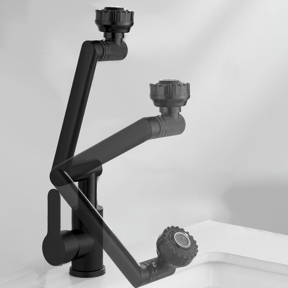 Kitchen Faucet Universal Head Rod Handle Kitchen Faucet Hot and Cold Controlled Faucet Clearhalo 'Home Improvement' 'home_improvement' 'home_improvement_kitchen_faucets' 'Kitchen Faucets' 'Kitchen Remodel & Kitchen Fixtures' 'Kitchen Sinks & Faucet Components' 'kitchen_faucets' 7032951