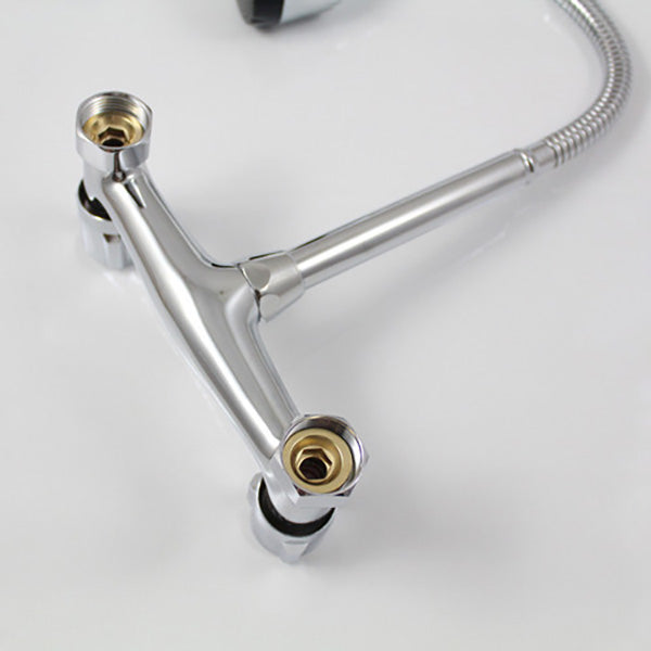 Wall Mounted Modern Metal Kitchen Faucet High Arch Water Filler Clearhalo 'Home Improvement' 'home_improvement' 'home_improvement_kitchen_faucets' 'Kitchen Faucets' 'Kitchen Remodel & Kitchen Fixtures' 'Kitchen Sinks & Faucet Components' 'kitchen_faucets' 7032974