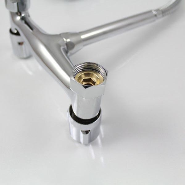 Wall Mounted Modern Metal Kitchen Faucet High Arch Water Filler Clearhalo 'Home Improvement' 'home_improvement' 'home_improvement_kitchen_faucets' 'Kitchen Faucets' 'Kitchen Remodel & Kitchen Fixtures' 'Kitchen Sinks & Faucet Components' 'kitchen_faucets' 7032975