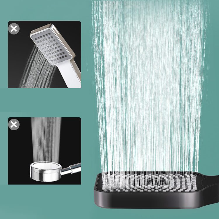 Contemporary Square Handheld Shower Head 3 Setting Spray Head Clearhalo 'Bathroom Remodel & Bathroom Fixtures' 'Home Improvement' 'home_improvement' 'home_improvement_shower_heads' 'Shower Heads' 'shower_heads' 'Showers & Bathtubs Plumbing' 'Showers & Bathtubs' 7032990
