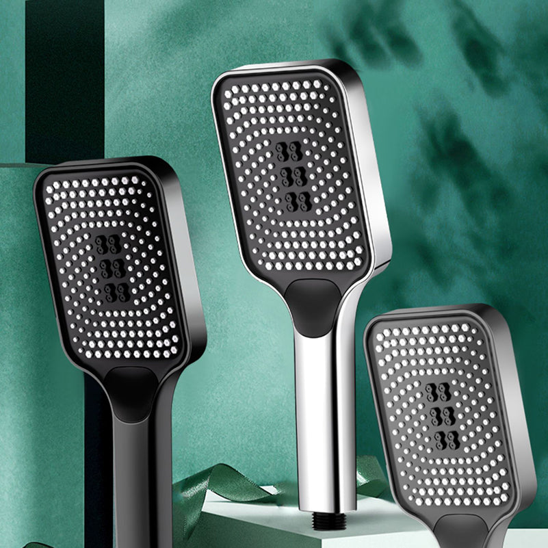 Contemporary Square Handheld Shower Head 3 Setting Spray Head Clearhalo 'Bathroom Remodel & Bathroom Fixtures' 'Home Improvement' 'home_improvement' 'home_improvement_shower_heads' 'Shower Heads' 'shower_heads' 'Showers & Bathtubs Plumbing' 'Showers & Bathtubs' 7032994