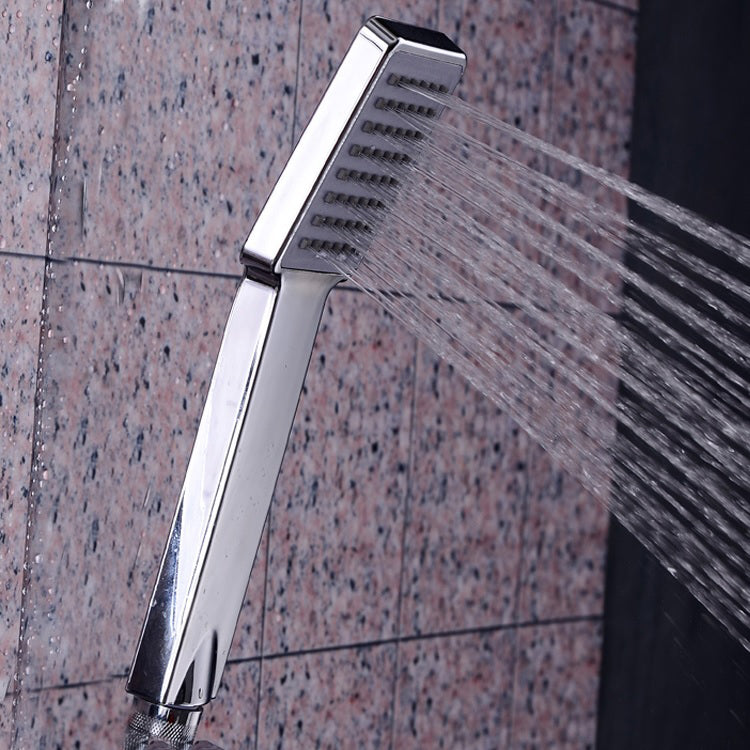 Modern Handheld Supercharged Shower Head Square Turbo Spray Head Hand Shower Clearhalo 'Bathroom Remodel & Bathroom Fixtures' 'Home Improvement' 'home_improvement' 'home_improvement_shower_heads' 'Shower Heads' 'shower_heads' 'Showers & Bathtubs Plumbing' 'Showers & Bathtubs' 7033033