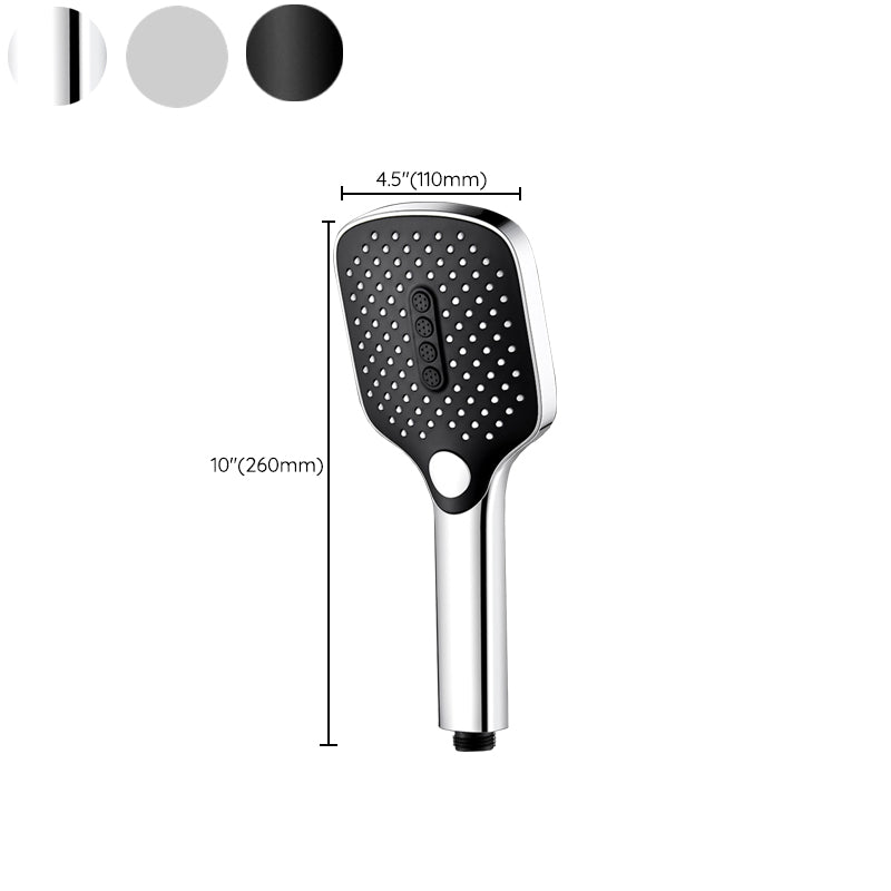 Contemporary Handheld Supercharged Shower Head Square Spray Head Clearhalo 'Bathroom Remodel & Bathroom Fixtures' 'Home Improvement' 'home_improvement' 'home_improvement_shower_heads' 'Shower Heads' 'shower_heads' 'Showers & Bathtubs Plumbing' 'Showers & Bathtubs' 7033087