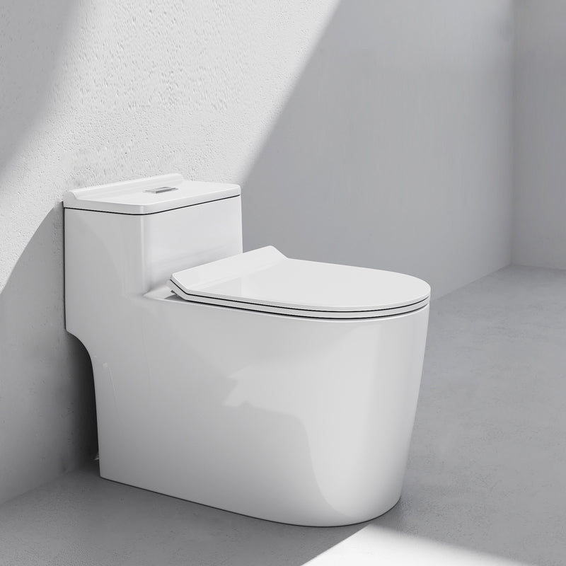 Traditional Ceramic Flush Toilet Slow Close Seat Included Urine Toilet for Bathroom 12" Clearhalo 'Bathroom Remodel & Bathroom Fixtures' 'Home Improvement' 'home_improvement' 'home_improvement_toilets' 'Toilets & Bidets' 'Toilets' 7033727