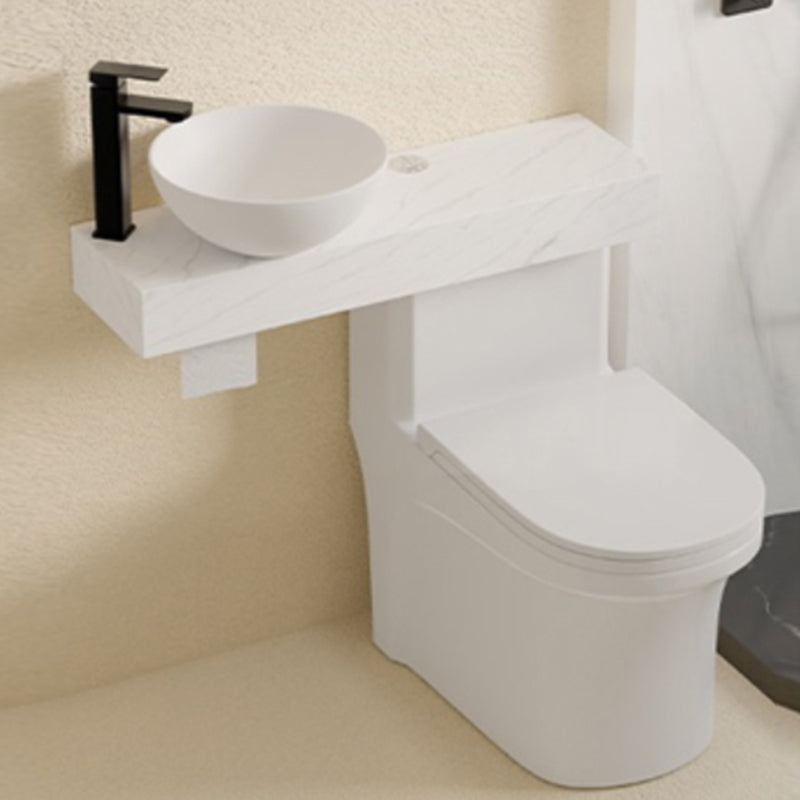 Contemporary White Ceramic Flush Toilet Floor Mounted Urine Toilet with Seat for Washroom Cold Hot Water Dispensor ( Left) Clearhalo 'Bathroom Remodel & Bathroom Fixtures' 'Home Improvement' 'home_improvement' 'home_improvement_toilets' 'Toilets & Bidets' 'Toilets' 7033755