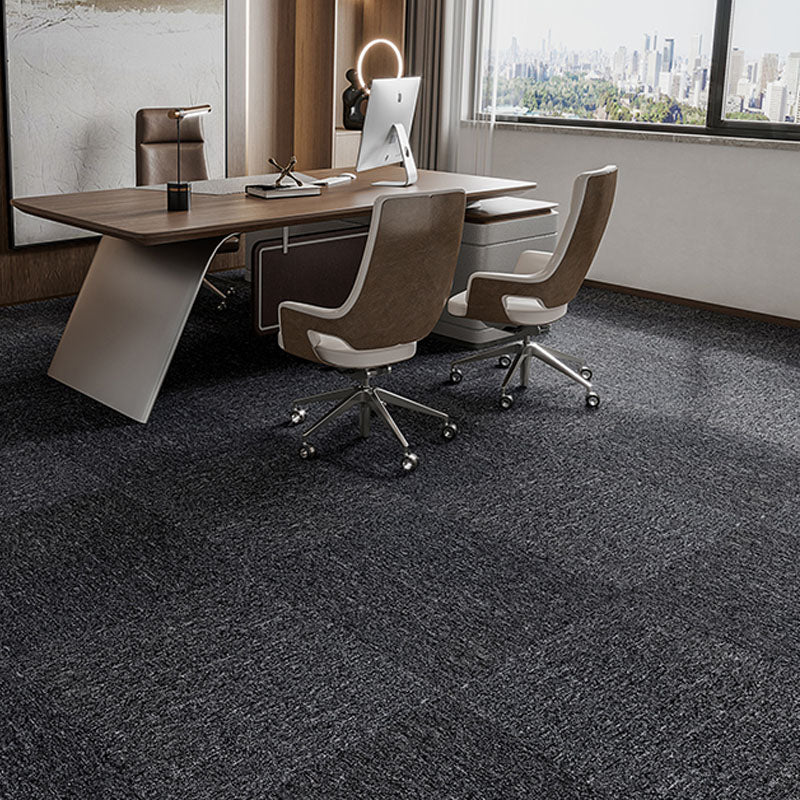 Modern Carpet Tiles Self Adhesive Multi Level Loop Fire Resistant Carpet Tile Pewter 40-Piece Set Clearhalo 'Carpet Tiles & Carpet Squares' 'carpet_tiles_carpet_squares' 'Flooring 'Home Improvement' 'home_improvement' 'home_improvement_carpet_tiles_carpet_squares' Walls and Ceiling' 7033786
