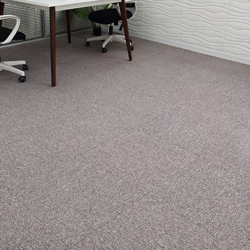 Modern Carpet Tiles Self Adhesive Multi Level Loop Fire Resistant Carpet Tile Black-Brown 40-Piece Set Clearhalo 'Carpet Tiles & Carpet Squares' 'carpet_tiles_carpet_squares' 'Flooring 'Home Improvement' 'home_improvement' 'home_improvement_carpet_tiles_carpet_squares' Walls and Ceiling' 7033798