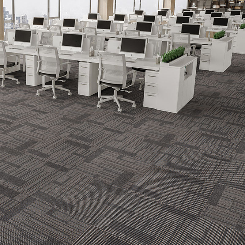 Modern Carpet Tiles Self Adhesive Multi Level Loop Fire Resistant Carpet Tile Taupe 40-Piece Set Clearhalo 'Carpet Tiles & Carpet Squares' 'carpet_tiles_carpet_squares' 'Flooring 'Home Improvement' 'home_improvement' 'home_improvement_carpet_tiles_carpet_squares' Walls and Ceiling' 7033807