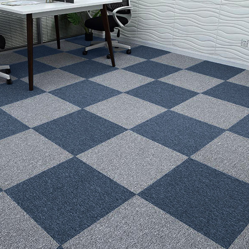 Modern Carpet Tiles Self Adhesive Multi Level Loop Fire Resistant Carpet Tile Gray-Blue 40-Piece Set Asphalt Clearhalo 'Carpet Tiles & Carpet Squares' 'carpet_tiles_carpet_squares' 'Flooring 'Home Improvement' 'home_improvement' 'home_improvement_carpet_tiles_carpet_squares' Walls and Ceiling' 7033812
