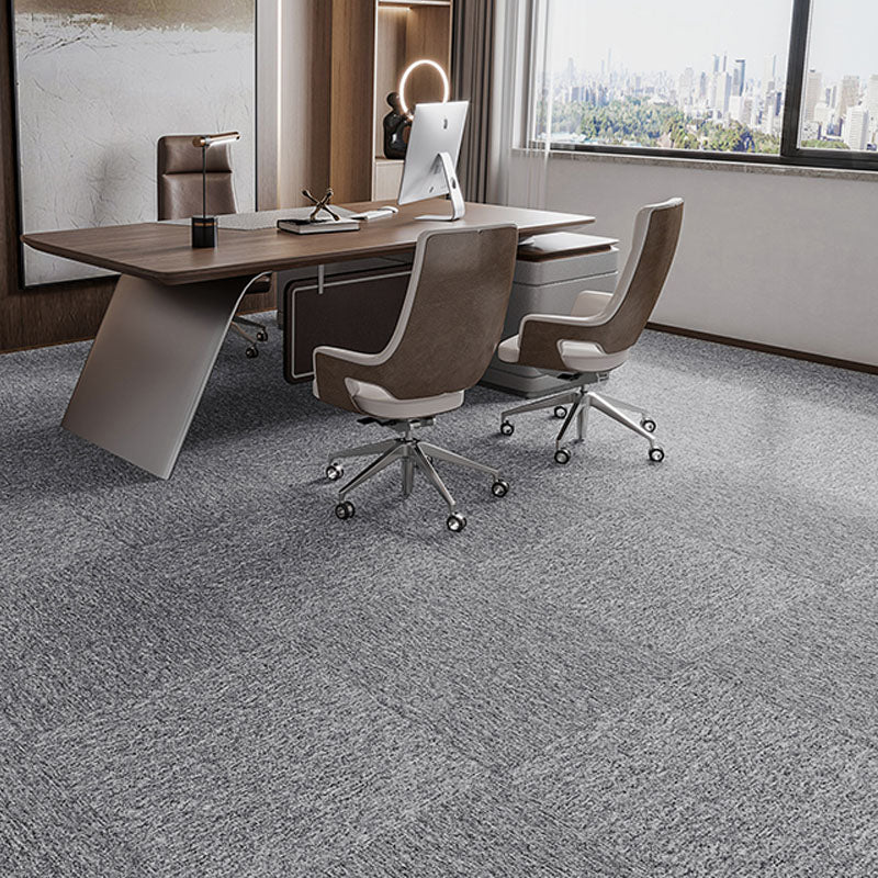 Modern Carpet Tiles Self Adhesive Multi Level Loop Fire Resistant Carpet Tile Cream Gray 40-Piece Set Clearhalo 'Carpet Tiles & Carpet Squares' 'carpet_tiles_carpet_squares' 'Flooring 'Home Improvement' 'home_improvement' 'home_improvement_carpet_tiles_carpet_squares' Walls and Ceiling' 7033828