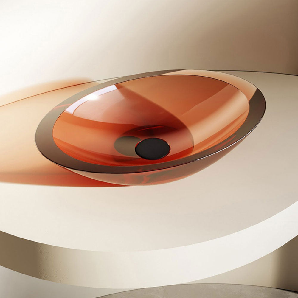 Modern Vessel Bathroom Sink Square Resin with Pop-Up Drain Vessel Lavatory Sink Only Clearhalo 'Bathroom Remodel & Bathroom Fixtures' 'Bathroom Sinks & Faucet Components' 'Bathroom Sinks' 'bathroom_sink' 'Home Improvement' 'home_improvement' 'home_improvement_bathroom_sink' 7033970