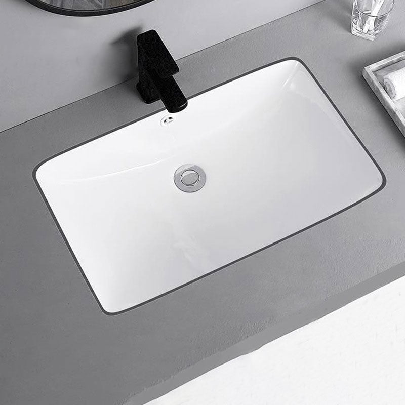 Traditional Undermount Vanity Sink Porcelain Rectangular with Pop-Up Drain Vessel Sink 20.5"L x 13.4"W x 7.1"H Sink with Faucet Clearhalo 'Bathroom Remodel & Bathroom Fixtures' 'Bathroom Sinks & Faucet Components' 'Bathroom Sinks' 'bathroom_sink' 'Home Improvement' 'home_improvement' 'home_improvement_bathroom_sink' 7033979