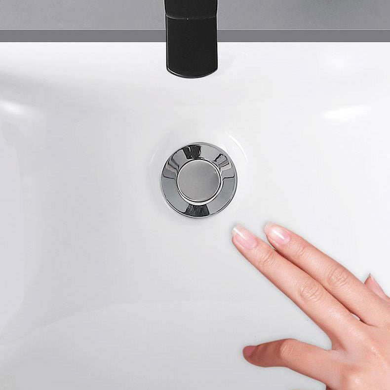 Traditional Undermount Vanity Sink Porcelain Rectangular with Pop-Up Drain Vessel Sink Clearhalo 'Bathroom Remodel & Bathroom Fixtures' 'Bathroom Sinks & Faucet Components' 'Bathroom Sinks' 'bathroom_sink' 'Home Improvement' 'home_improvement' 'home_improvement_bathroom_sink' 7033992