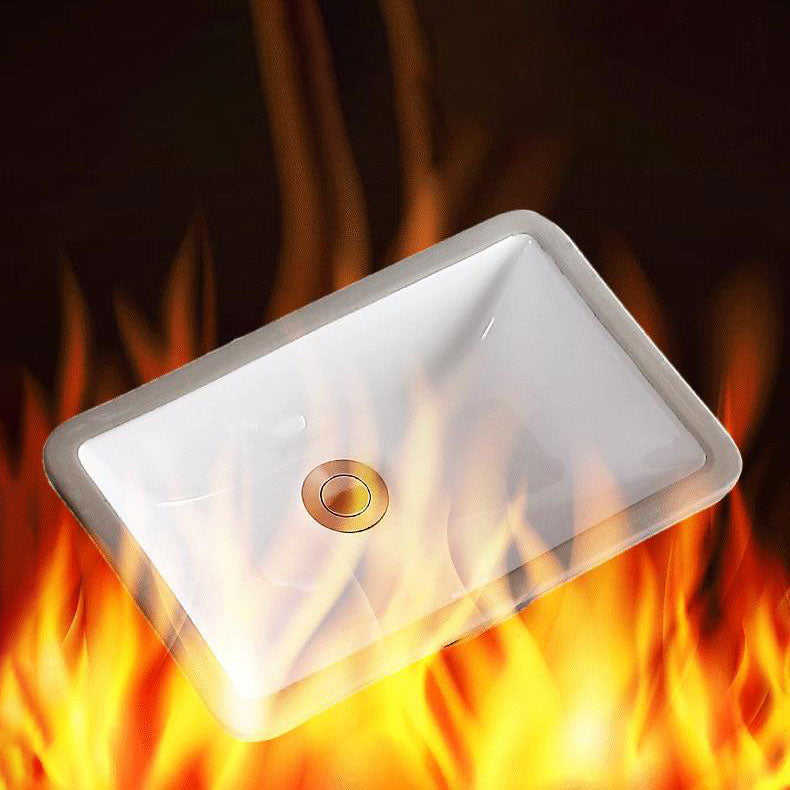 Traditional Undermount Vanity Sink Porcelain Rectangular with Pop-Up Drain Vessel Sink Clearhalo 'Bathroom Remodel & Bathroom Fixtures' 'Bathroom Sinks & Faucet Components' 'Bathroom Sinks' 'bathroom_sink' 'Home Improvement' 'home_improvement' 'home_improvement_bathroom_sink' 7033996