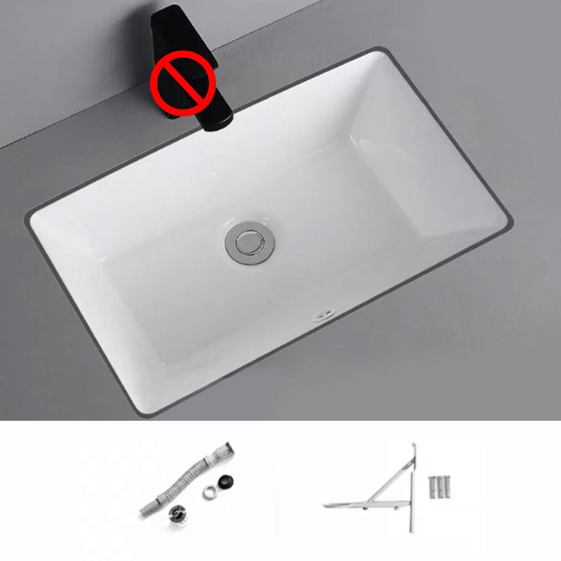 Traditional Undermount Vanity Sink Porcelain Rectangular with Pop-Up Drain Vessel Sink 20.5"L x 13.4"W x 7.1"H Sink Clearhalo 'Bathroom Remodel & Bathroom Fixtures' 'Bathroom Sinks & Faucet Components' 'Bathroom Sinks' 'bathroom_sink' 'Home Improvement' 'home_improvement' 'home_improvement_bathroom_sink' 7033998