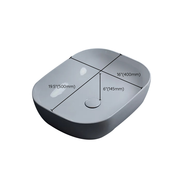 Traditional Vessel Bathroom Sink Porcelain with Faucet Basin Sink Clearhalo 'Bathroom Remodel & Bathroom Fixtures' 'Bathroom Sinks & Faucet Components' 'Bathroom Sinks' 'bathroom_sink' 'Home Improvement' 'home_improvement' 'home_improvement_bathroom_sink' 7034053