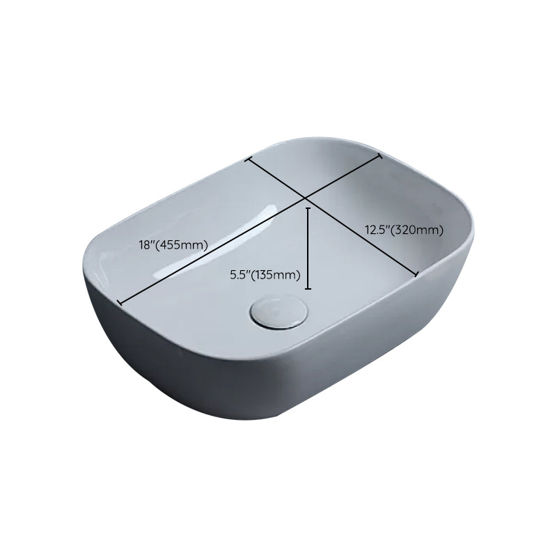 Traditional Vessel Bathroom Sink Porcelain with Faucet Basin Sink Clearhalo 'Bathroom Remodel & Bathroom Fixtures' 'Bathroom Sinks & Faucet Components' 'Bathroom Sinks' 'bathroom_sink' 'Home Improvement' 'home_improvement' 'home_improvement_bathroom_sink' 7034054