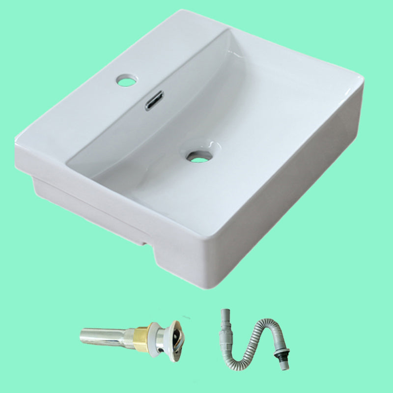 Modern Porcelain Bathroom Sink Rectangular Vessel Lavatory Sink 19.9"L x 16.7"W x 5.1"H Sink Clearhalo 'Bathroom Remodel & Bathroom Fixtures' 'Bathroom Sinks & Faucet Components' 'Bathroom Sinks' 'bathroom_sink' 'Home Improvement' 'home_improvement' 'home_improvement_bathroom_sink' 7034058