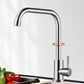 Modern Kitchen Bar Faucet Stainless Steel with Accessories Bar Prep Kitchen Faucet Straight Faucet Hot Cold Water Dispensers Clearhalo 'Home Improvement' 'home_improvement' 'home_improvement_kitchen_faucets' 'Kitchen Faucets' 'Kitchen Remodel & Kitchen Fixtures' 'Kitchen Sinks & Faucet Components' 'kitchen_faucets' 7034227