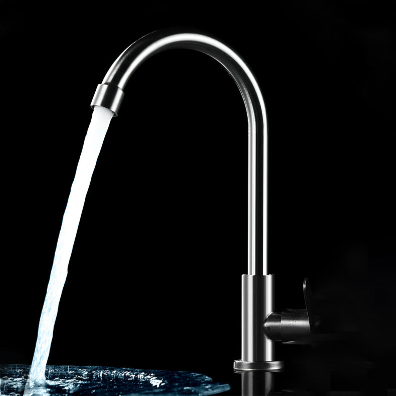 Modern Kitchen Bar Faucet Stainless Steel with Accessories Bar Prep Kitchen Faucet Clearhalo 'Home Improvement' 'home_improvement' 'home_improvement_kitchen_faucets' 'Kitchen Faucets' 'Kitchen Remodel & Kitchen Fixtures' 'Kitchen Sinks & Faucet Components' 'kitchen_faucets' 7034231