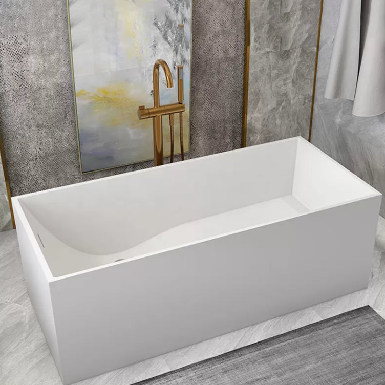 Soaking Rectangular Bathtub Antique Finish Back to Wall Bath Tub 63"L x 28"W x 22"H Clearhalo 'Bathroom Remodel & Bathroom Fixtures' 'Bathtubs' 'Home Improvement' 'home_improvement' 'home_improvement_bathtubs' 'Showers & Bathtubs' 7034270
