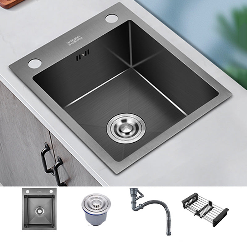 Contemporary Stainless Steel Sink 2 Holes Drop-In Kitchen Sink Sink Only None Clearhalo 'Home Improvement' 'home_improvement' 'home_improvement_kitchen_sinks' 'Kitchen Remodel & Kitchen Fixtures' 'Kitchen Sinks & Faucet Components' 'Kitchen Sinks' 'kitchen_sinks' 7034735