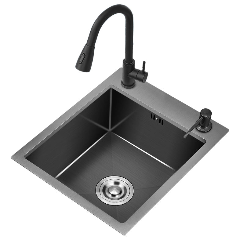 Contemporary Stainless Steel Sink 2 Holes Drop-In Kitchen Sink Clearhalo 'Home Improvement' 'home_improvement' 'home_improvement_kitchen_sinks' 'Kitchen Remodel & Kitchen Fixtures' 'Kitchen Sinks & Faucet Components' 'Kitchen Sinks' 'kitchen_sinks' 7034742