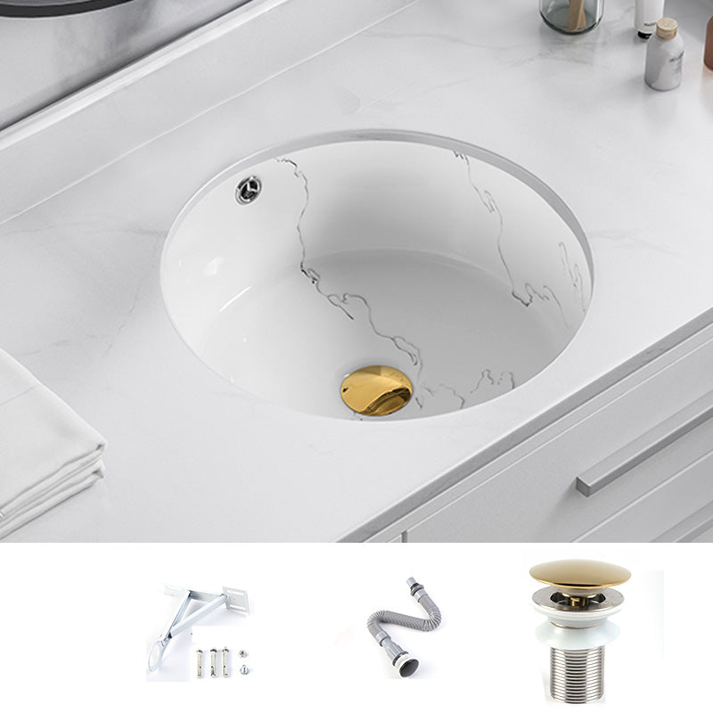 Modern Undermount Vanity Sink Rectangular Porcelain with Overflow Basin Sink 18.1"L x 18.1"W x 7.9"H Sink Clearhalo 'Bathroom Remodel & Bathroom Fixtures' 'Bathroom Sinks & Faucet Components' 'Bathroom Sinks' 'bathroom_sink' 'Home Improvement' 'home_improvement' 'home_improvement_bathroom_sink' 7035626