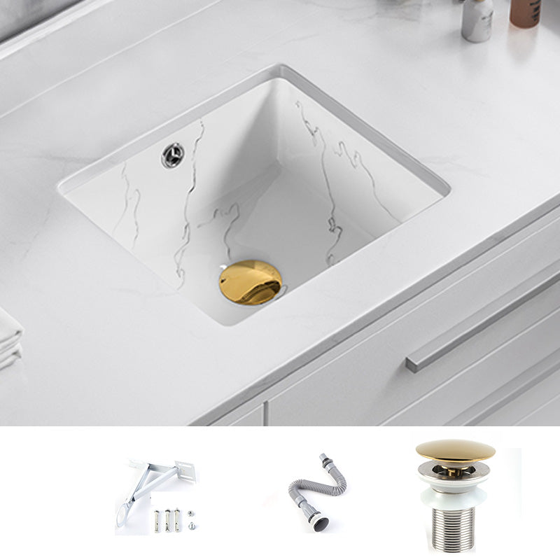 Modern Undermount Vanity Sink Rectangular Porcelain with Overflow Basin Sink 14.57"L x 13"W x 6.89"H Sink Clearhalo 'Bathroom Remodel & Bathroom Fixtures' 'Bathroom Sinks & Faucet Components' 'Bathroom Sinks' 'bathroom_sink' 'Home Improvement' 'home_improvement' 'home_improvement_bathroom_sink' 7035628