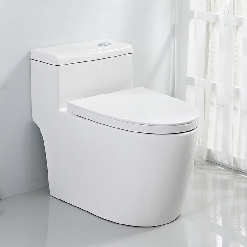 Contemporary Floor Mount Flush Toilet White Toilet Bowl for Washroom 16"L x 28"W x 24"H 12" Clearhalo 'Bathroom Remodel & Bathroom Fixtures' 'Home Improvement' 'home_improvement' 'home_improvement_toilets' 'Toilets & Bidets' 'Toilets' 7035879