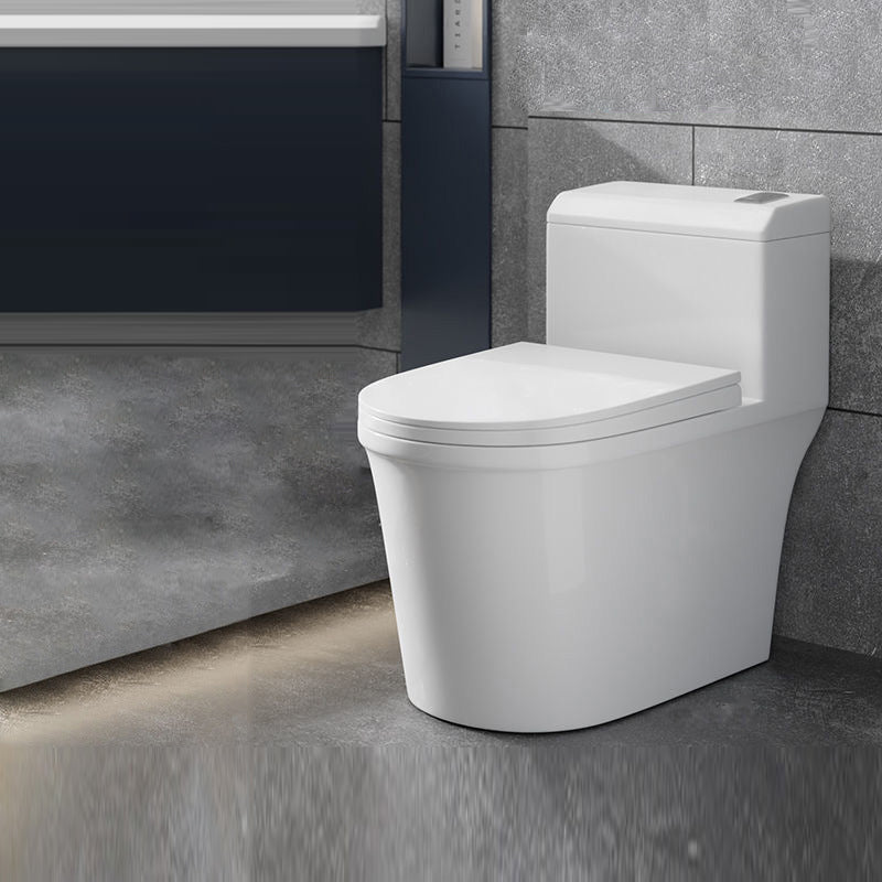 Contemporary Floor Mount Flush Toilet White Toilet Bowl for Washroom 15"L x 28"W x 26"H Clearhalo 'Bathroom Remodel & Bathroom Fixtures' 'Home Improvement' 'home_improvement' 'home_improvement_toilets' 'Toilets & Bidets' 'Toilets' 7035881