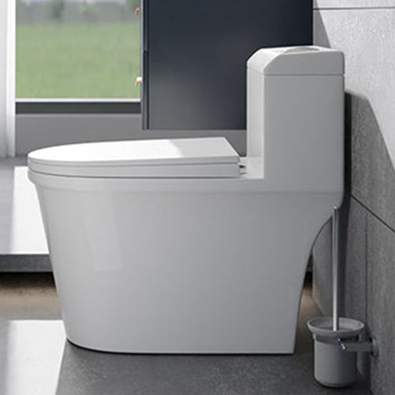 Contemporary Floor Mount Flush Toilet White Toilet Bowl for Washroom Clearhalo 'Bathroom Remodel & Bathroom Fixtures' 'Home Improvement' 'home_improvement' 'home_improvement_toilets' 'Toilets & Bidets' 'Toilets' 7035882