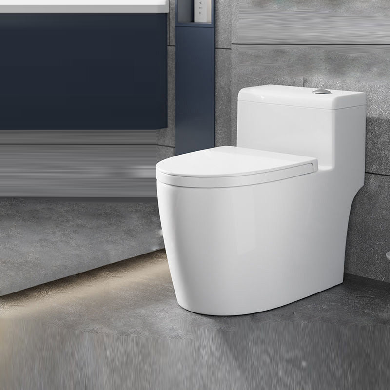 Contemporary Floor Mount Flush Toilet White Toilet Bowl for Washroom 16"L x 28"W x 24"H Clearhalo 'Bathroom Remodel & Bathroom Fixtures' 'Home Improvement' 'home_improvement' 'home_improvement_toilets' 'Toilets & Bidets' 'Toilets' 7035885