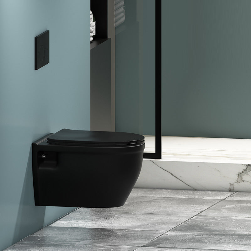 Modern Ceramic Flush Toilet Wall Mount Toilet Bowl for Washroom Clearhalo 'Bathroom Remodel & Bathroom Fixtures' 'Home Improvement' 'home_improvement' 'home_improvement_toilets' 'Toilets & Bidets' 'Toilets' 7035897
