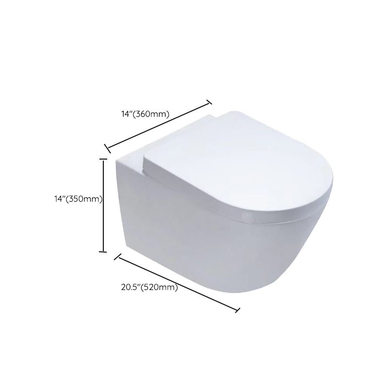 Modern Ceramic Flush Toilet Wall Mount Toilet Bowl for Washroom Clearhalo 'Bathroom Remodel & Bathroom Fixtures' 'Home Improvement' 'home_improvement' 'home_improvement_toilets' 'Toilets & Bidets' 'Toilets' 7035916